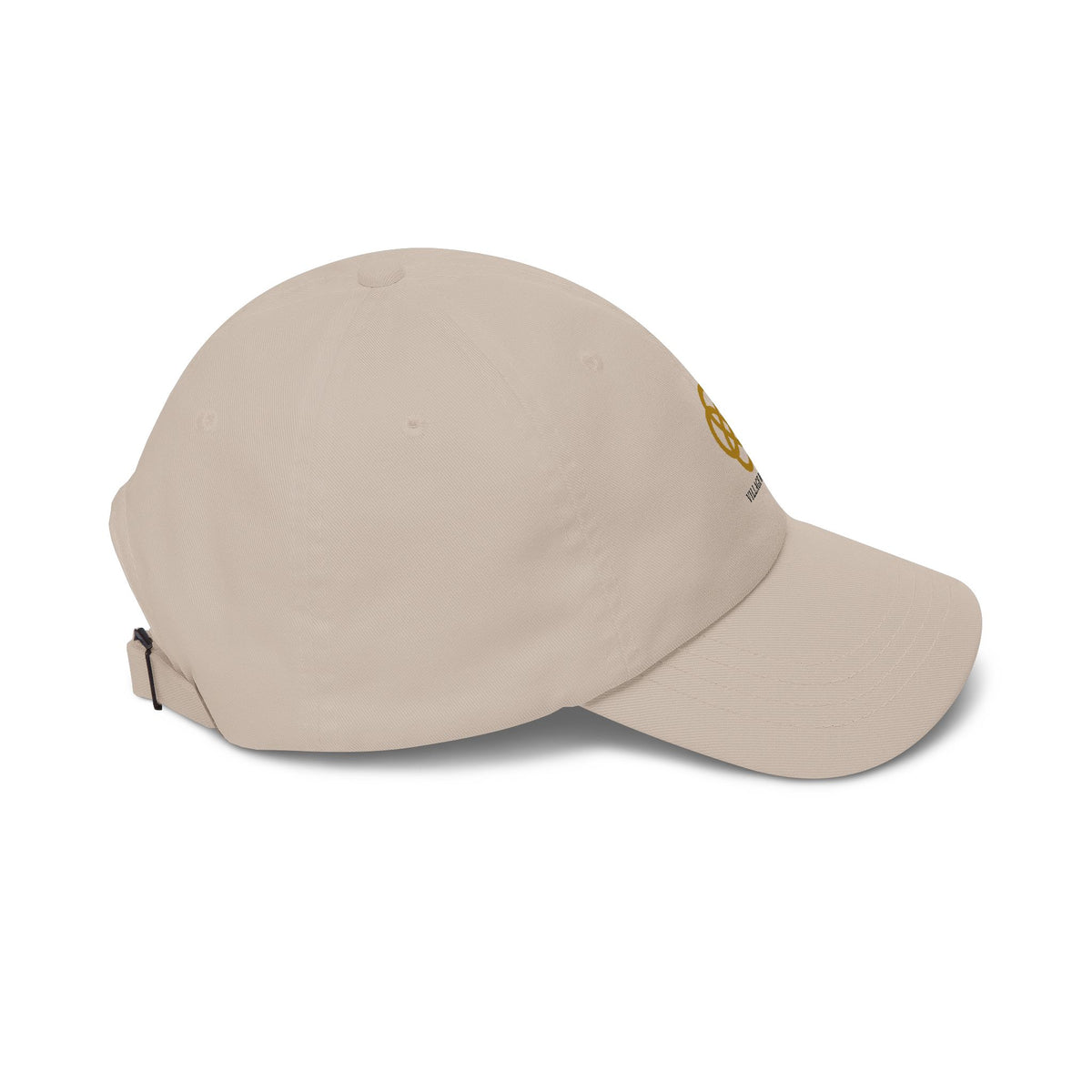 Village Radio Embroidered Dad Cap — Classic White Baseball Hat