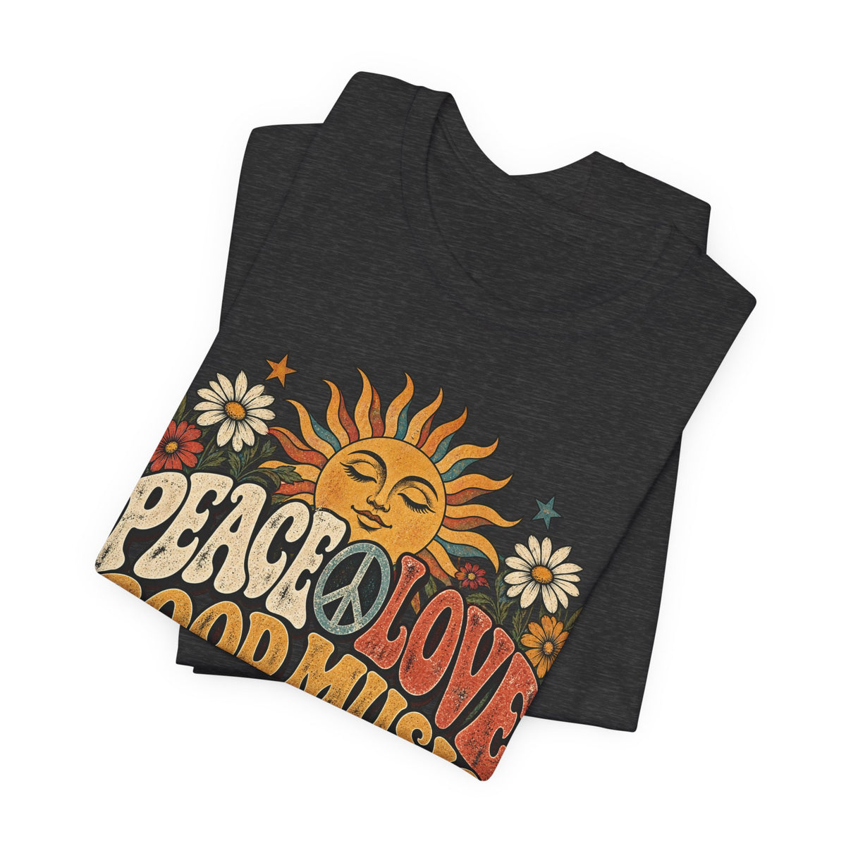 Peace Love Good Music Retro Sun Graphic Tee | Creemore Version