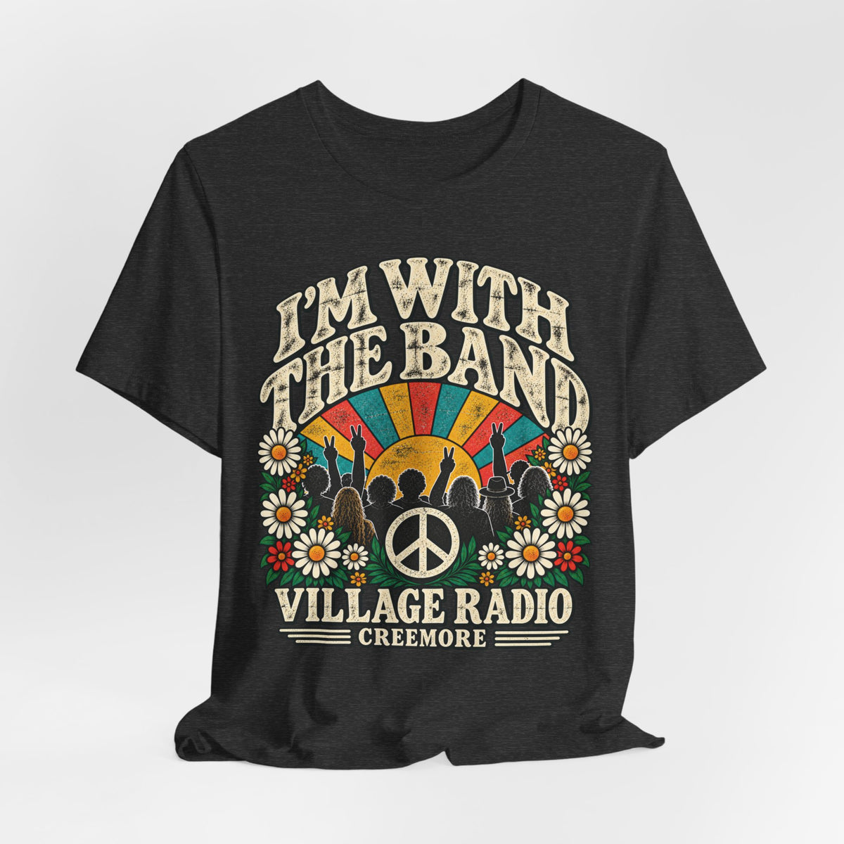 I’m With The Band Retro Music Tee – Village Radio Concert Shirt |Creemore Version