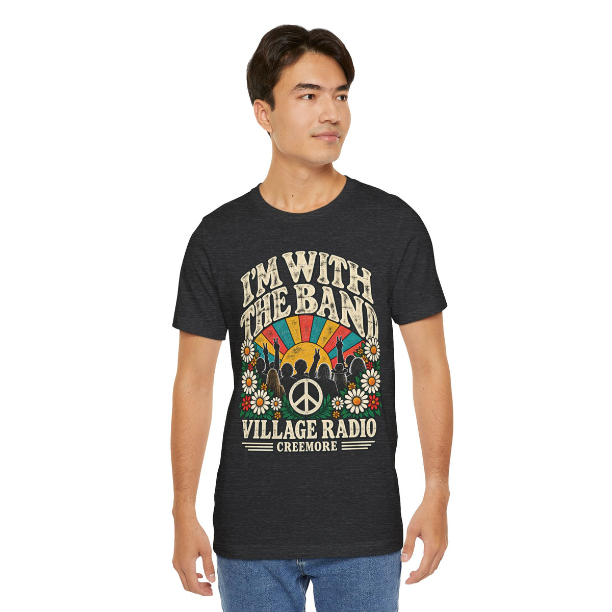 I’m With The Band Retro Music Tee – Village Radio Concert Shirt |Creemore Version
