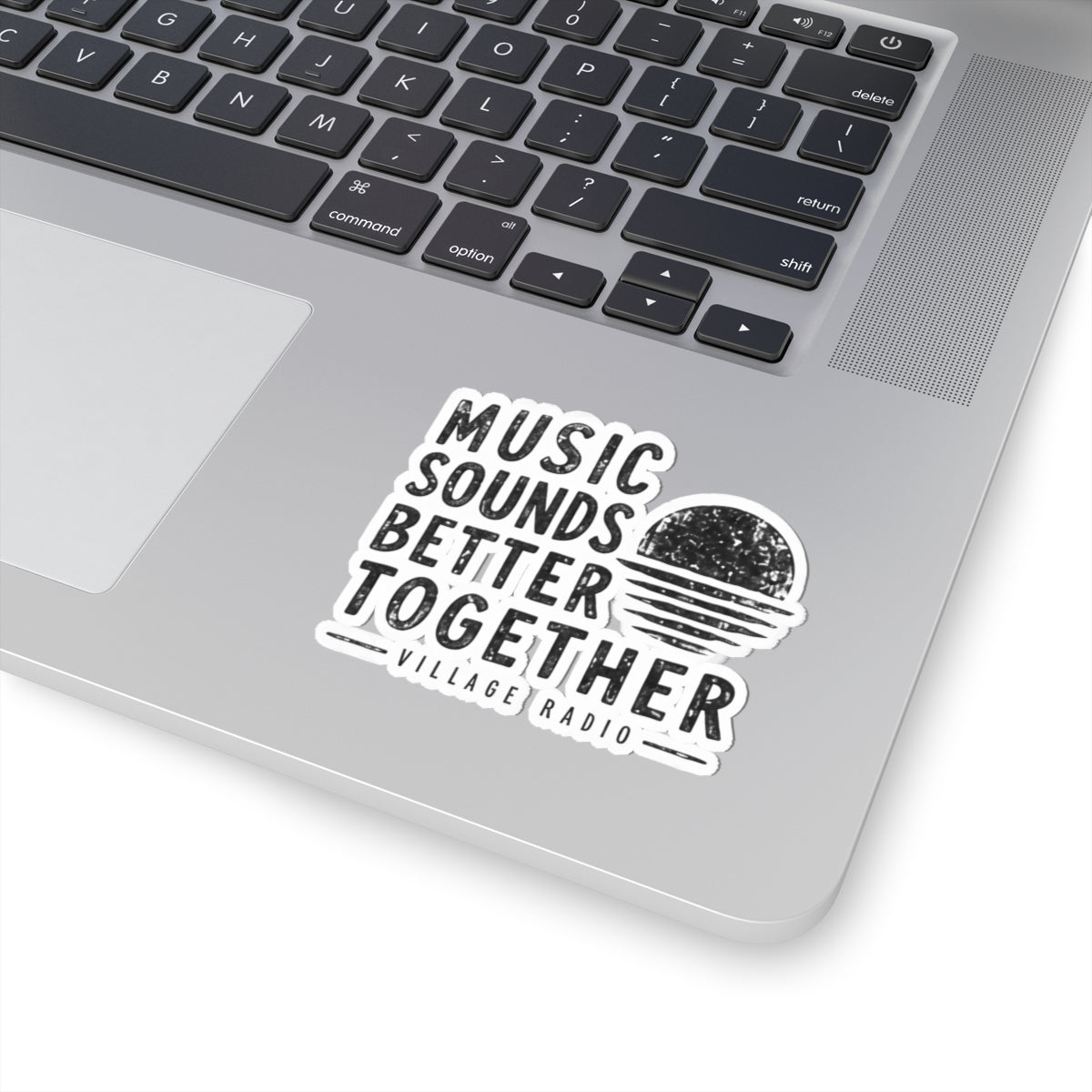 Sticker — "Music Sounds Better Together" Kiss-Cut Radio Logo