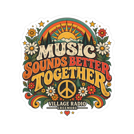 Music Sounds Better Together Stickers